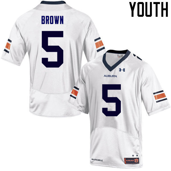 Youth Auburn Tigers #5 Derrick Brown College Football Jerseys Sale-White - Click Image to Close
